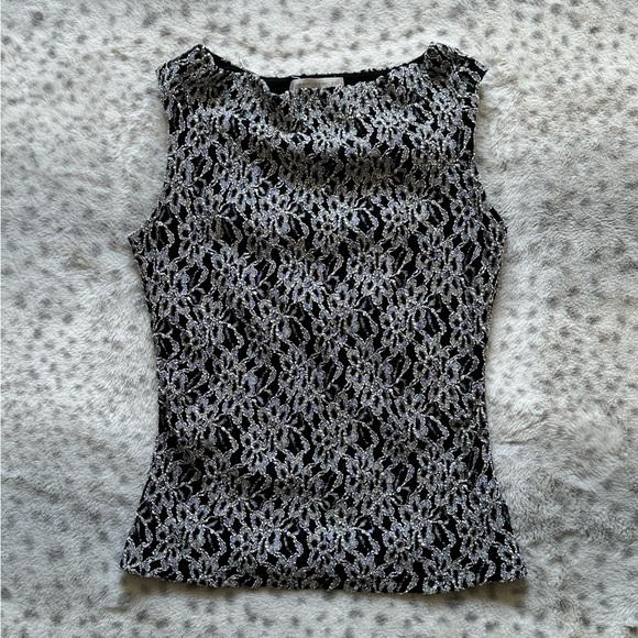 Black and white lace gothic y2k top - Picture 1 of 4